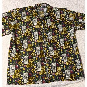 Levin Pittsburgh Pirates MLB Mens XL Tiki  Tropical Button Down Shirt